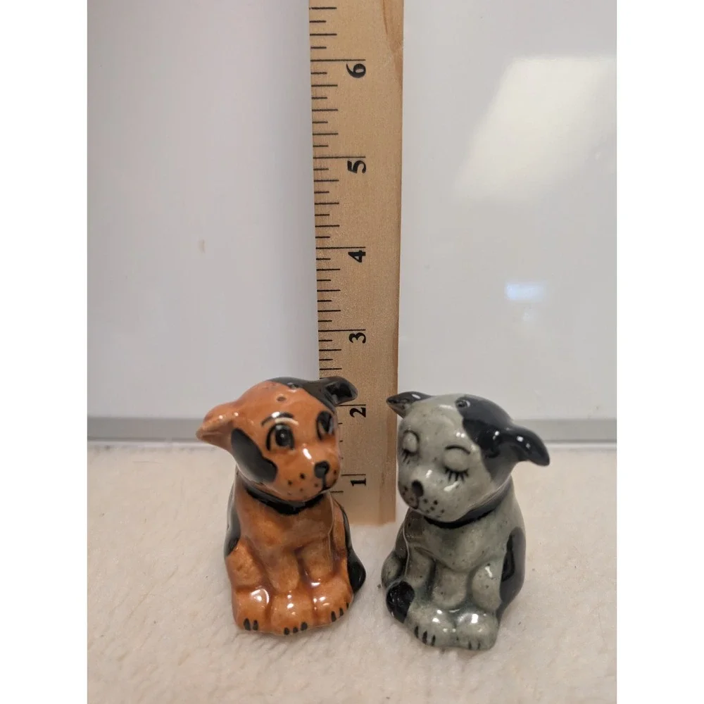 Vintage Puppy Dogs Salt And Pepper Shakers Salt &‎ Pepper Puppies S+P Japan